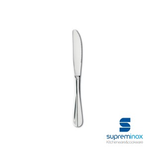Olympia Baguette Dessert Spoon in Silver Made of 18/0 Stainless Steel 