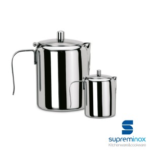 coffee pot stainless steel 18/10 with lid