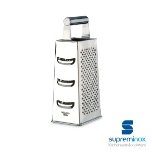 4 sided grater stainless steel with ergonomic handle