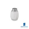 glass salt and pepper shaker with stainless steel lid low