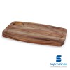 acacia wood serving board with tray