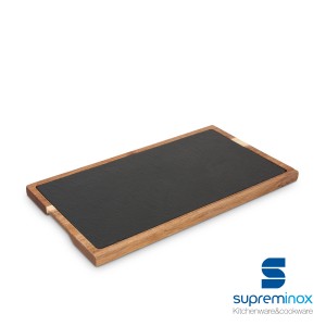 slate & acacia wooden board