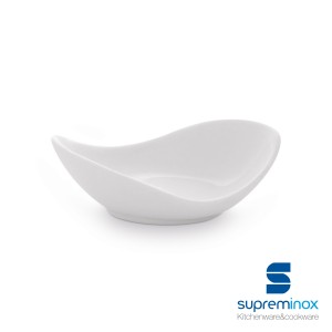 mini porcelain asymmetrical salad bowl
