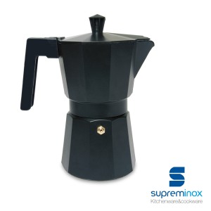 stovetop espresso coffee maker teflon black