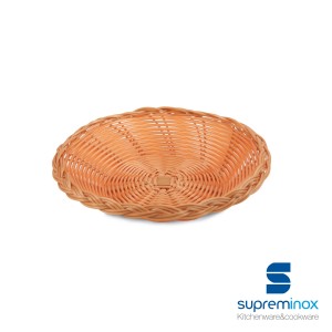 round poly-rattan basket luxe