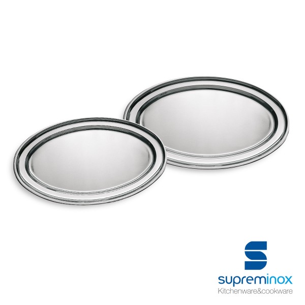 oval serving tray stainless steel